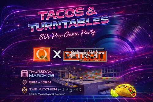 Tacos & Turntables: 80's Night poster